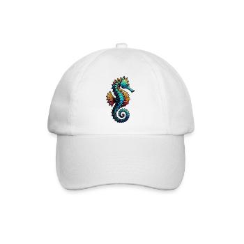 Seepferdchen - Baseballkappe - Weiß/Weiß - Vorne