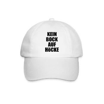 Kein bock auf höcke - Baseballkappe - Weiß/Weiß - Vorne