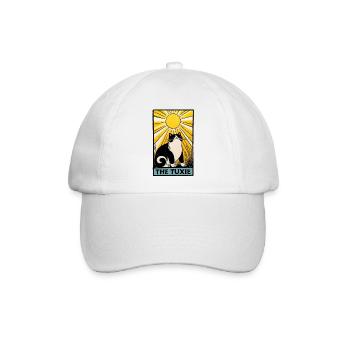 Tarot Schwarz und Weiß Kitty Katze - Baseballkappe - Weiß/Weiß - Vorne