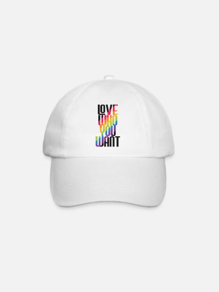LGBT Pride Month - Liebe wen du willst - Baseballkappe - Weiß/Weiß