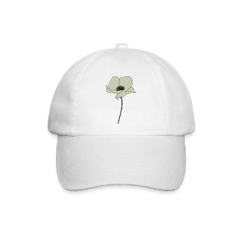 mohnblume beige - Baseballkappe - Weiß/Weiß - Vorne