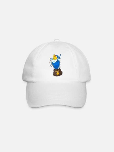 Mixer-Ente - Baseballkappe - Weiß/Weiß