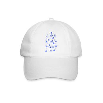 ICH WILL MEER - Baseballkappe - Weiß/Weiß - Vorne