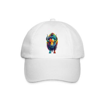 Bison - Baseballkappe - Weiß/Weiß - Vorne