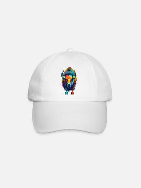 Bison - Baseballkappe - Weiß/Weiß