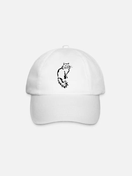 Perser - Perserkatze - Baseballkappe - Weiß/Weiß