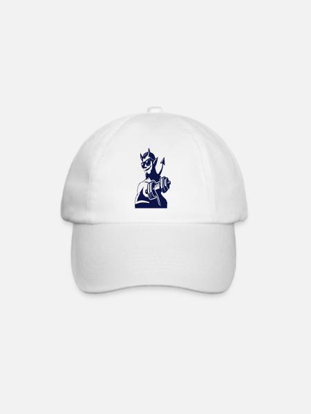 Teufelchen mit Hantel - Baseballkappe - Weiß/Weiß
