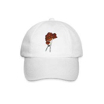 MOHNBLUMEN - Baseballkappe - Weiß/Weiß - Vorne