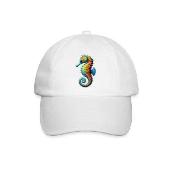 Seepferdchen - Baseballkappe - Weiß/Weiß - Vorne