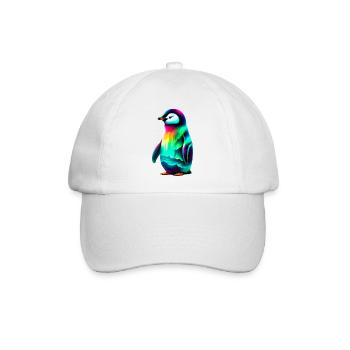 Pinguin - Baseballkappe - Weiß/Weiß - Vorne