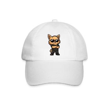 Zwergspitz Hund Comic - Baseballkappe - Weiß/Weiß - Vorne