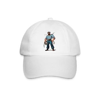 Seemann Kapitän - Baseballkappe - Weiß/Weiß - Vorne