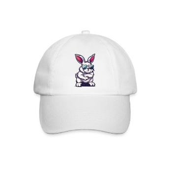 Hase Comic Cool - Baseballkappe - Weiß/Weiß - Vorne
