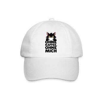 Wachmacher-Mieze - Baseballkappe - Weiß/Weiß - Vorne