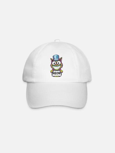 Meow Madness - Baseballkappe - Weiß/Weiß