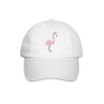 flamingo rosa - Baseballkappe - Weiß/Weiß - Vorne
