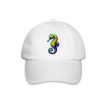 Seepferdchen - Baseballkappe - Weiß/Weiß - Vorne