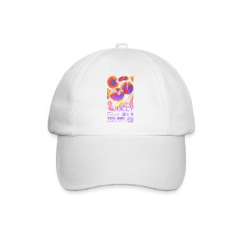 Juicy Peach Statement - Baseballkappe - Weiß/Weiß - Vorne