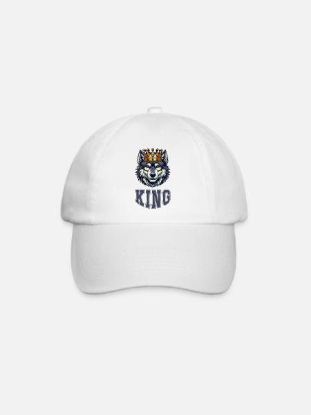 wolf king - Baseballkappe - Weiß/Weiß