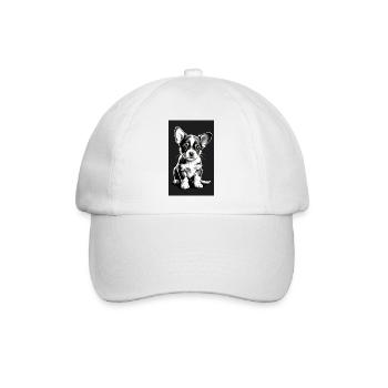 Hundewelpen | Hunde | Welpen | Hundefan - Baseballkappe - Weiß/Weiß - Vorne