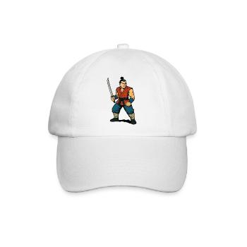 japan krieger samurai - Baseballkappe - Weiß/Weiß - Vorne