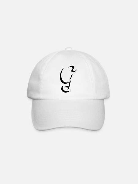 Letter G, Name, der Buchstabe G - Baseballkappe - Weiß/Weiß