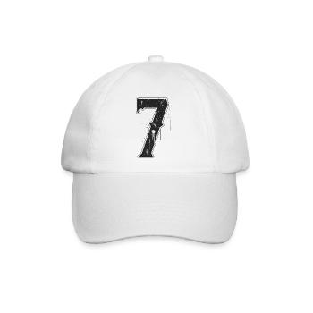 Galaktische Nummer Sieben Design - Baseballkappe - Weiß/Weiß - Vorne