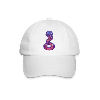 Schlange Kobra Halloween Giftig - Baseballkappe - Weiß/Weiß - Vorne
