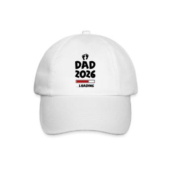 Dad 2026 Loading Papa Baby - Baseballkappe - Weiß/Weiß - Vorne