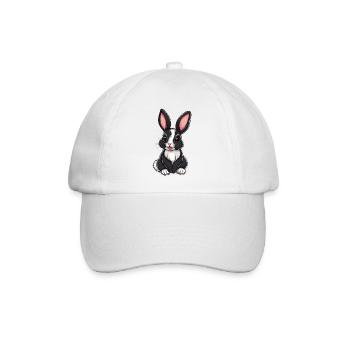 Hase - Baseballkappe - Weiß/Weiß - Vorne