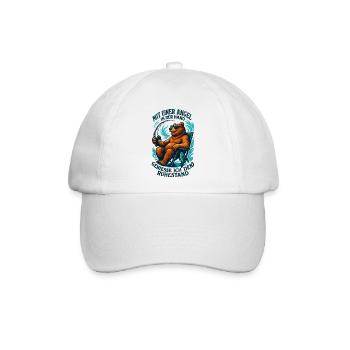 Ruhestand Rente Bär Renter Angeln Fisch Geschenk - Baseballkappe - Weiß/Weiß - Vorne