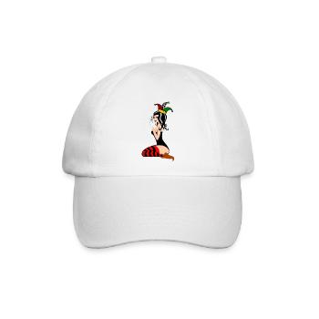 Joker-Frau - Baseballkappe - Weiß/Weiß - Vorne
