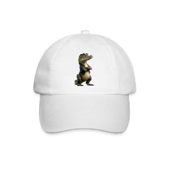 Kaiman Krokodil Alligator Reptilien Kroko Kaimane - Baseballkappe - Weiß/Weiß - Vorne