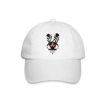 Unterirdische biologische Gefährdung - Blutrosen - Baseballkappe - Weiß/Weiß - Vorne