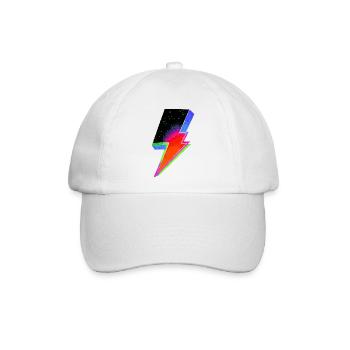 Elektrischer Neondonner - Baseballkappe - Weiß/Weiß - Vorne
