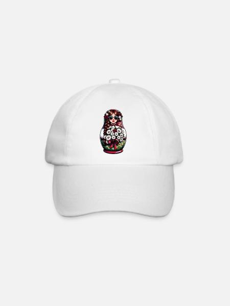 Matroschka auf russisch Matryoshka Doll Russian - Baseballkappe - Weiß/Weiß