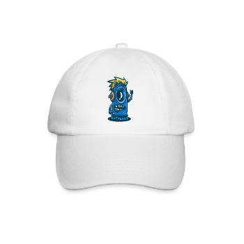 Blue Monster mit Kopfhörern - Baseballkappe - Weiß/Weiß - Vorne