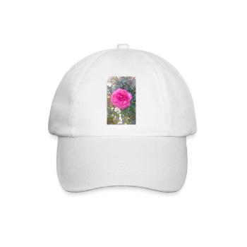 Rosa Pinke Blütenzauber - Baseballkappe - Weiß/Weiß - Vorne