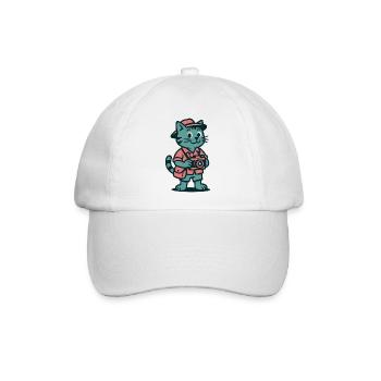 Touristenkatze mit Kamerafahrt - Baseballkappe - Weiß/Weiß - Vorne
