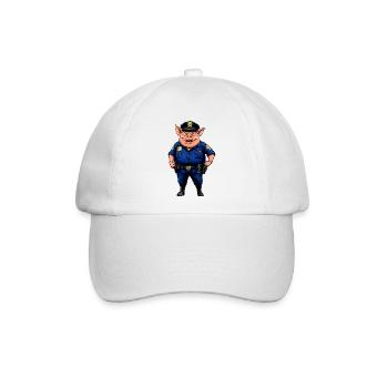Schweine Polizei - Baseballkappe - Weiß/Weiß - Vorne