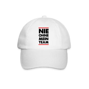 Nie Ohne Team - Baseballkappe - Weiß/Weiß - Vorne