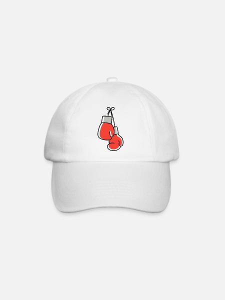 Boxen Boxhandschuhe Symbol - Baseballkappe - Weiß/Weiß