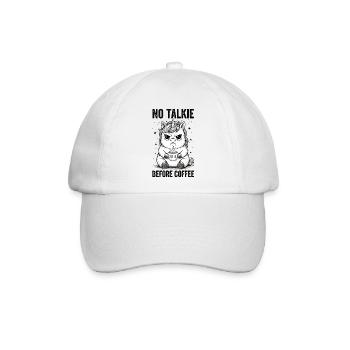 Kein Gespräch Vor Kaffee Liebhaber Einhorn - Baseballkappe - Weiß/Weiß - Vorne
