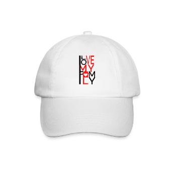I love my family - Baseballkappe - Weiß/Weiß - Vorne