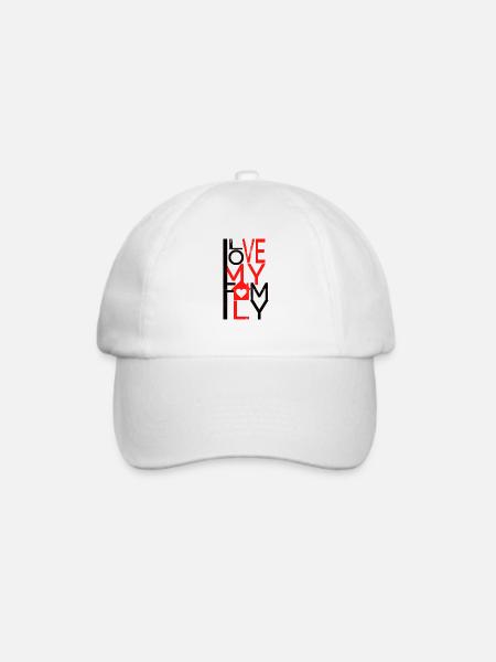 I love my family - Baseballkappe - Weiß/Weiß