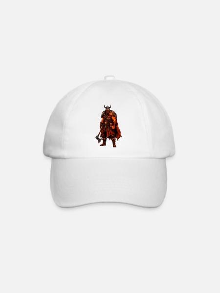 Wikinger Krieger - Baseballkappe - Weiß/Weiß