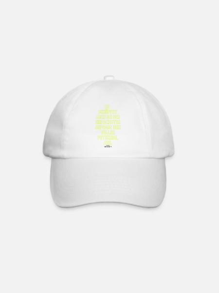 Neon Motivationszitat Potenzial entfalten - Baseballkappe - Weiß/Weiß