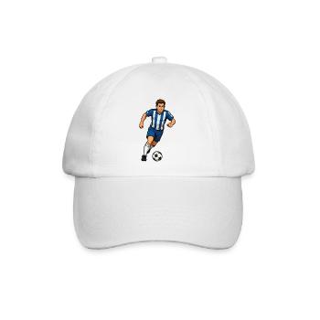 Blau-Weißer Fußball - Baseballkappe - Weiß/Weiß - Vorne