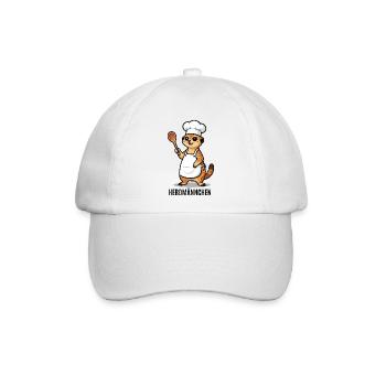 Herdmännchen Koch Gastronomie Beikoch Lustig  - Baseballkappe - Weiß/Weiß - Vorne