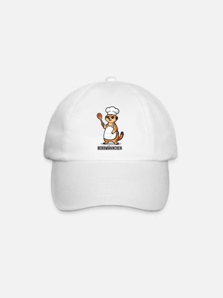 Herdmännchen Koch Gastronomie Beikoch Lustig - Baseballkappe - Weiß/Weiß